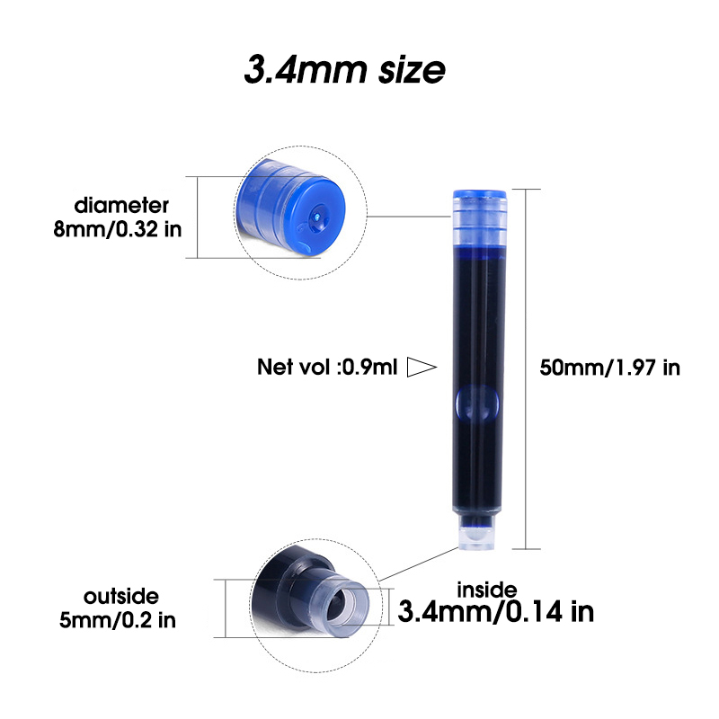 50 szt. Wkłady do pióra wieczn – Fountain Pen Bottled Ink recenzja i cena